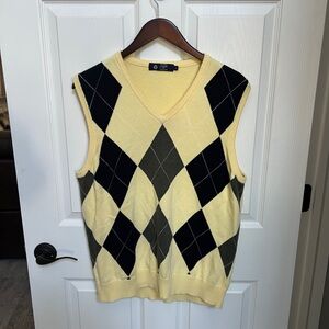 J. Crew 100% Cotton Argyle Sweater Vest